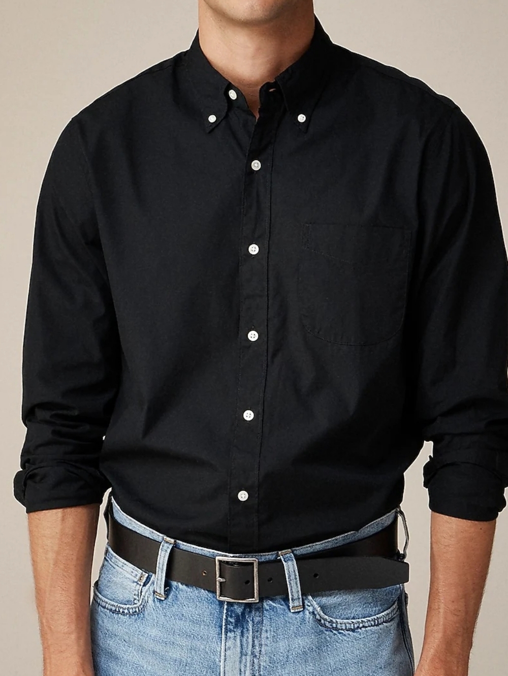 Relaxed Secret Wash cotton poplin shirt